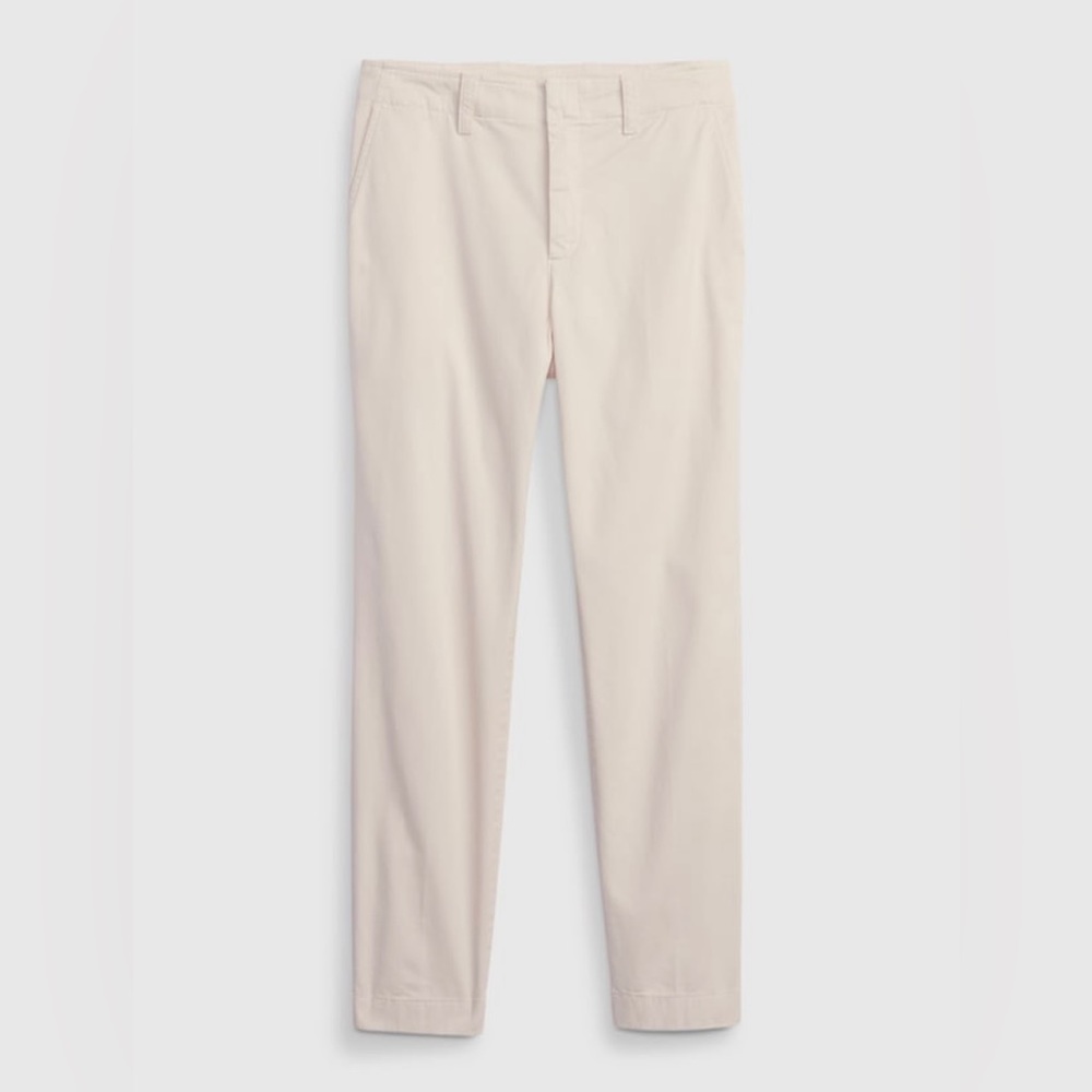 Gap Downtown Khaki Pants 4 Tall NWT Beige Mid Rise Slim Ankle Chinos